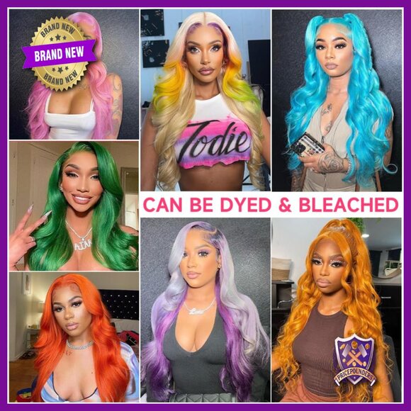 13x6 HD Lace Front Wig Human Hair 200 Density Body Wave 28 Inch main image 4